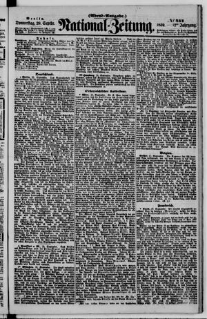 Nationalzeitung vom 29.09.1859