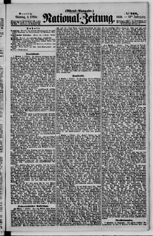 Nationalzeitung vom 03.10.1859