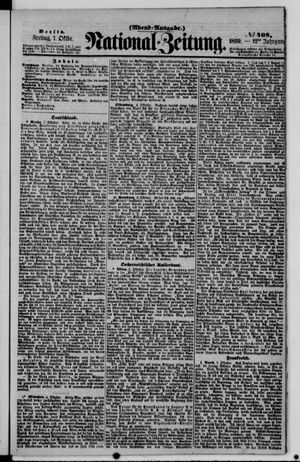 Nationalzeitung vom 07.10.1859