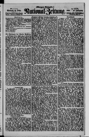 Nationalzeitung vom 12.10.1859