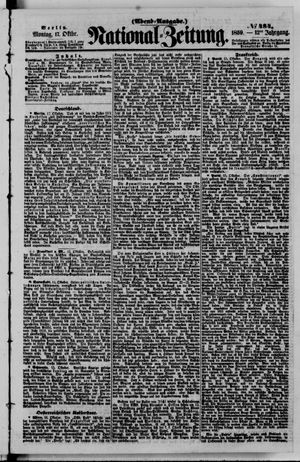 Nationalzeitung vom 17.10.1859
