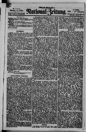 Nationalzeitung vom 24.10.1859