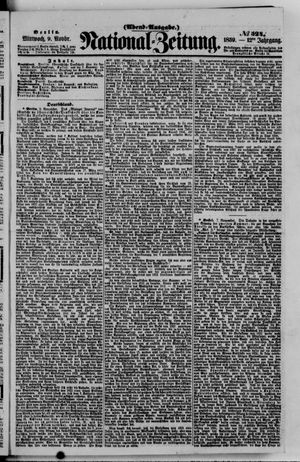 Nationalzeitung vom 09.11.1859