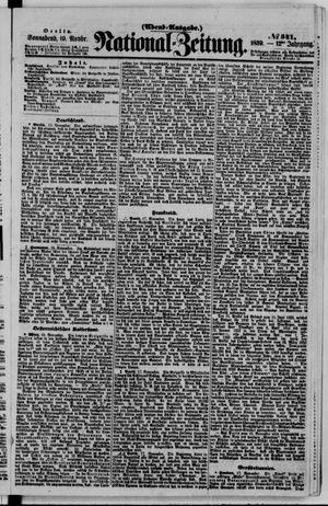 Nationalzeitung vom 19.11.1859