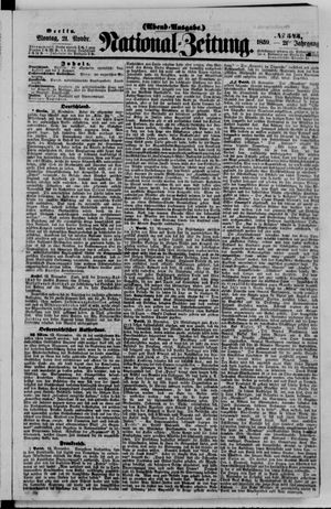 Nationalzeitung vom 21.11.1859