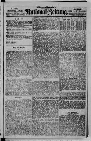 Nationalzeitung vom 01.12.1859