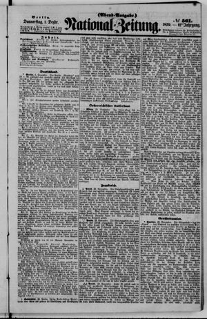 Nationalzeitung vom 01.12.1859