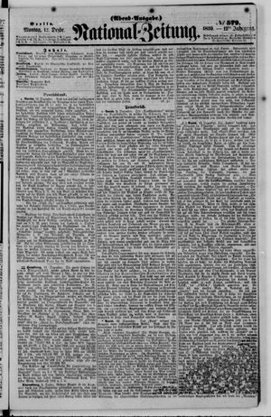 Nationalzeitung vom 12.12.1859
