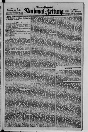 Nationalzeitung vom 25.12.1859