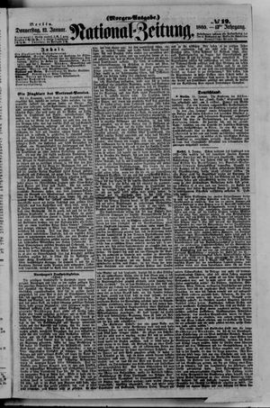 Nationalzeitung vom 12.01.1860