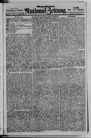 Nationalzeitung vom 14.01.1860