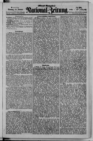 Nationalzeitung vom 23.01.1860