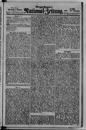 Nationalzeitung vom 01.02.1860