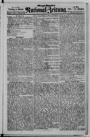 Nationalzeitung vom 14.02.1860