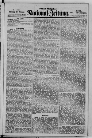 Nationalzeitung vom 20.02.1860