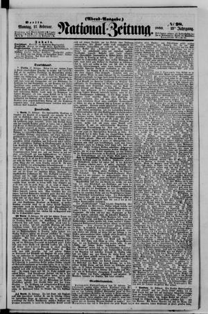 Nationalzeitung vom 27.02.1860