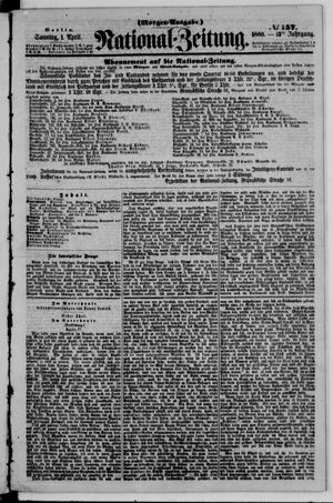 Nationalzeitung vom 01.04.1860