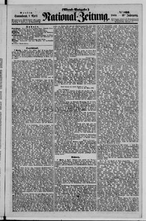 Nationalzeitung vom 07.04.1860