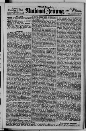 Nationalzeitung vom 19.04.1860