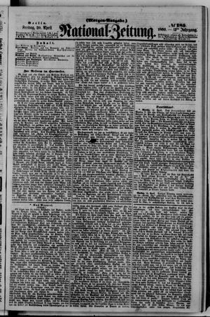 Nationalzeitung vom 20.04.1860