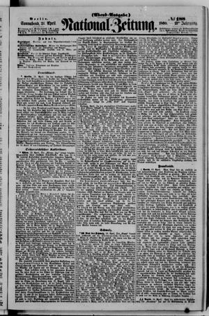 Nationalzeitung vom 21.04.1860