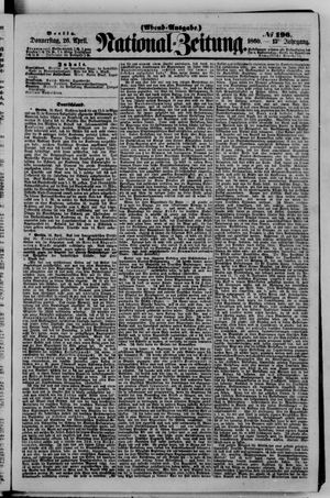 Nationalzeitung vom 26.04.1860