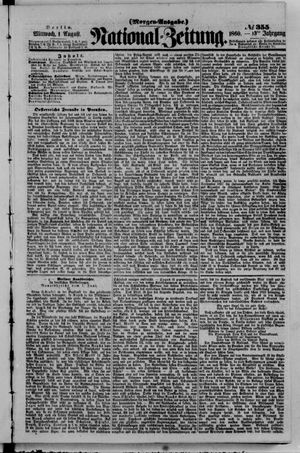 National-Zeitung vom 01.08.1860