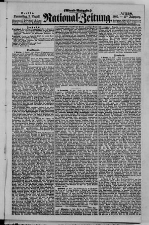 National-Zeitung vom 02.08.1860