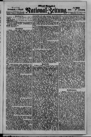 Nationalzeitung vom 04.08.1860