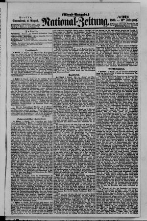 Nationalzeitung vom 11.08.1860