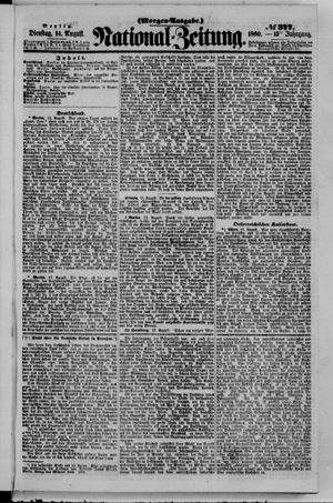 Nationalzeitung vom 14.08.1860