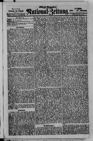 Nationalzeitung vom 20.08.1860