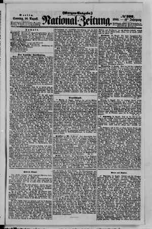 Nationalzeitung vom 26.08.1860