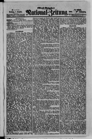 Nationalzeitung vom 07.09.1860