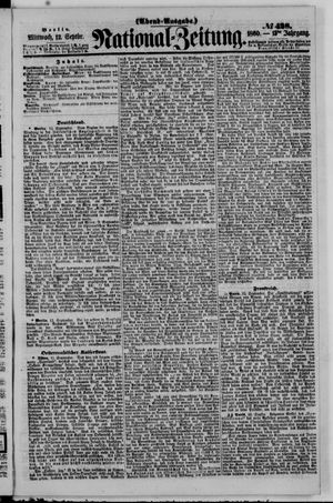 Nationalzeitung vom 12.09.1860