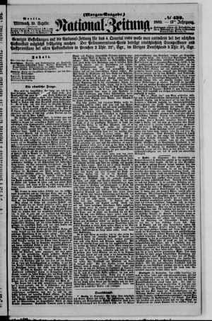 Nationalzeitung vom 19.09.1860