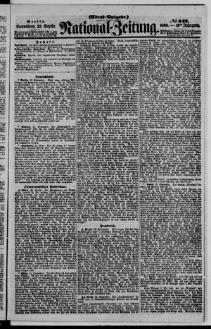 National-Zeitung vom 22.09.1860
