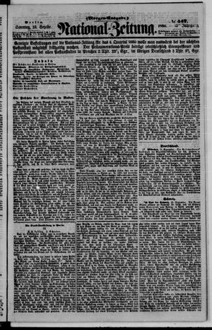 Nationalzeitung vom 23.09.1860