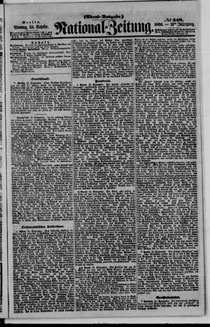 Nationalzeitung vom 24.09.1860