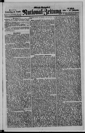 Nationalzeitung vom 27.09.1860