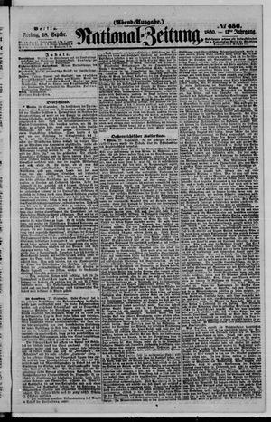 Nationalzeitung vom 28.09.1860