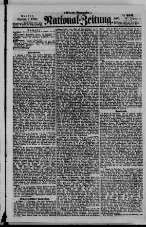 Nationalzeitung vom 01.10.1860