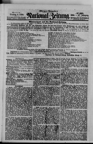 Nationalzeitung vom 02.10.1860