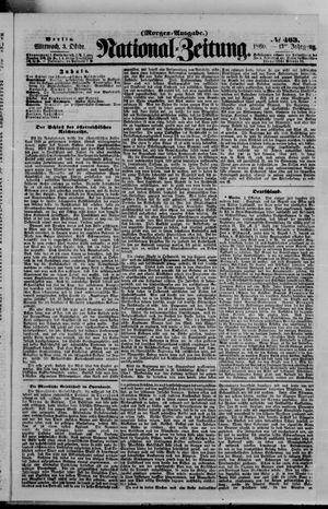 Nationalzeitung vom 03.10.1860