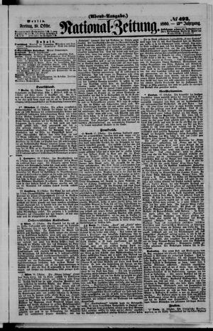 Nationalzeitung vom 19.10.1860