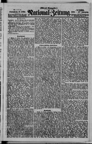 Nationalzeitung vom 27.10.1860
