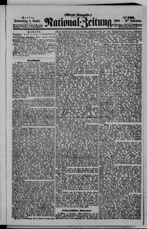 Nationalzeitung vom 08.11.1860