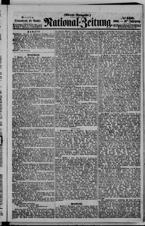 Nationalzeitung vom 10.11.1860