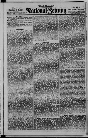 Nationalzeitung vom 13.11.1860