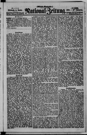 National-Zeitung vom 14.11.1860